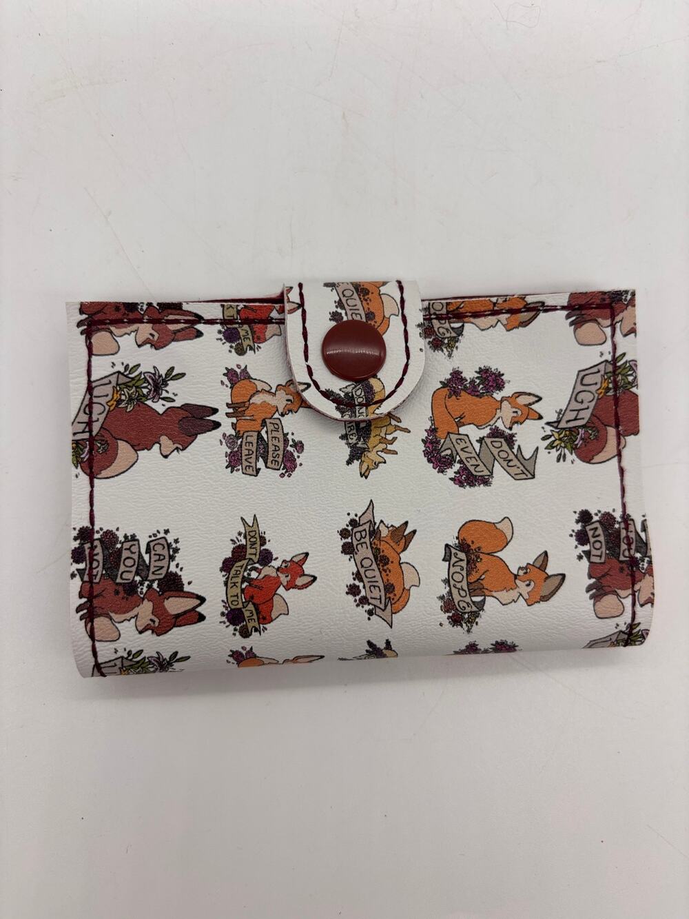 Foxes with attitude card wallet with lobster claw key chain e